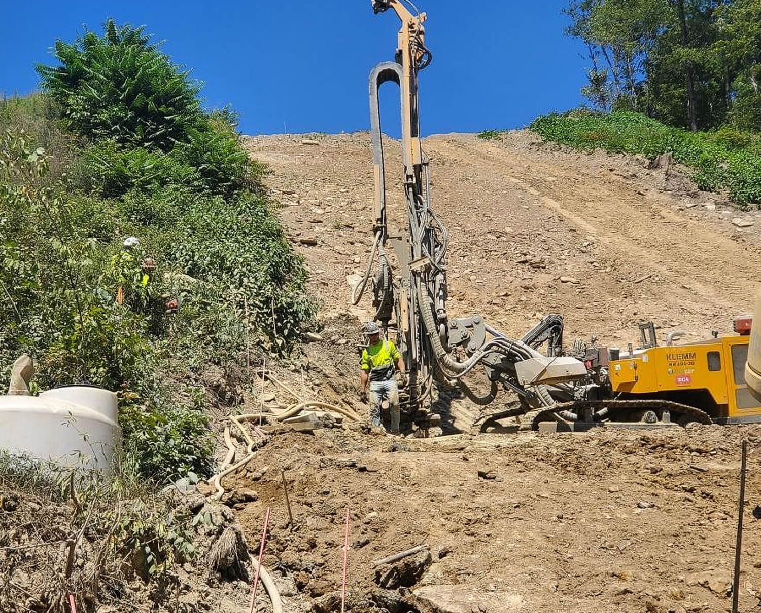 Micropile-drilling