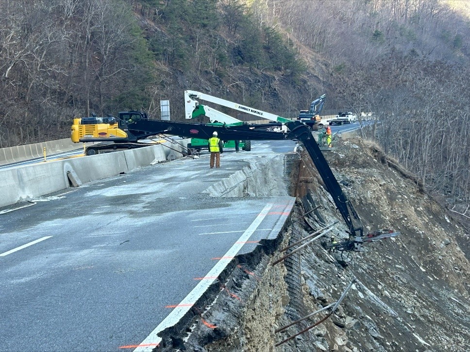 Slope Stabilization with Long Reach Hurricane Helene