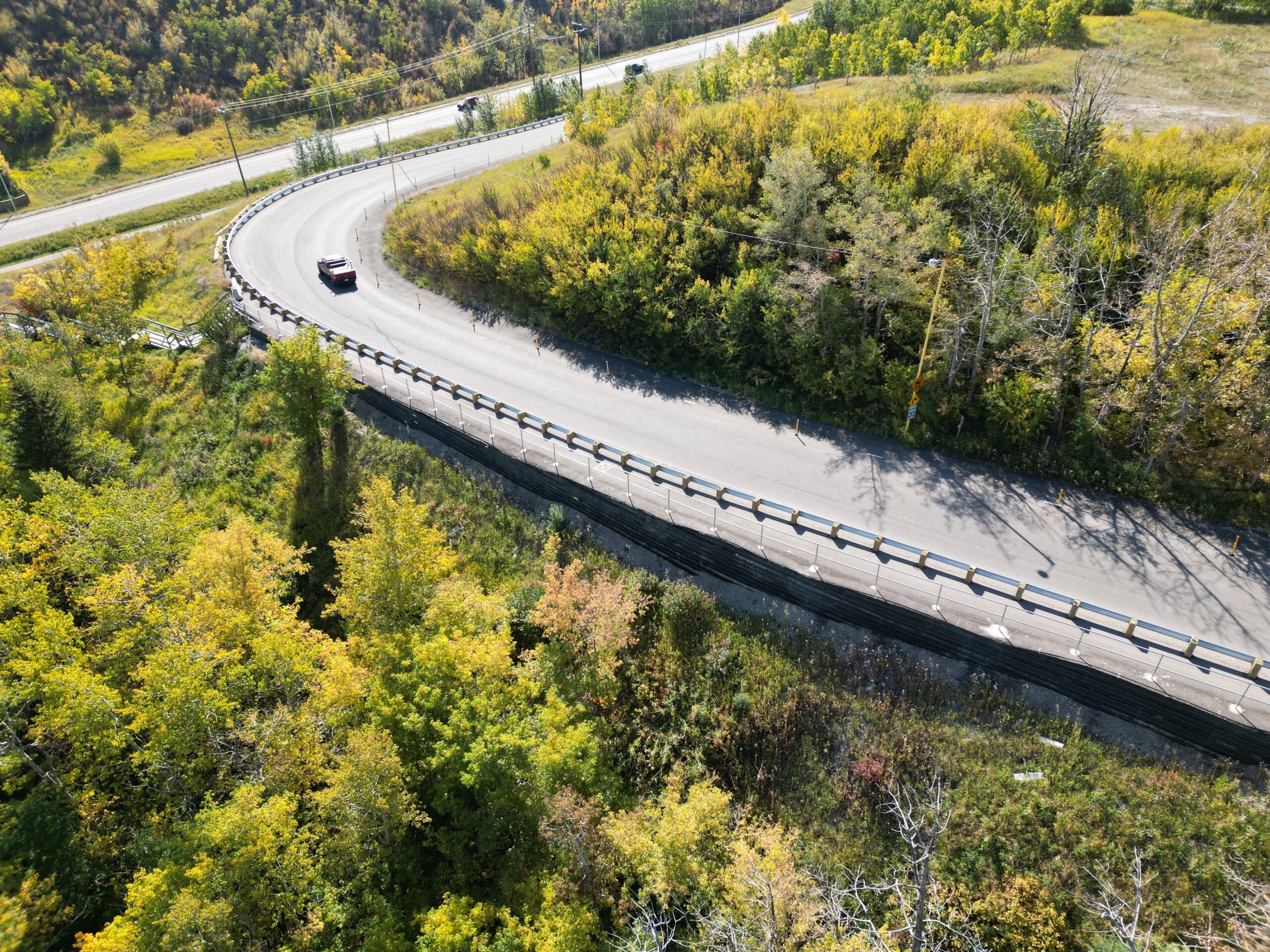 Alberta slope stabilization soil nail wall