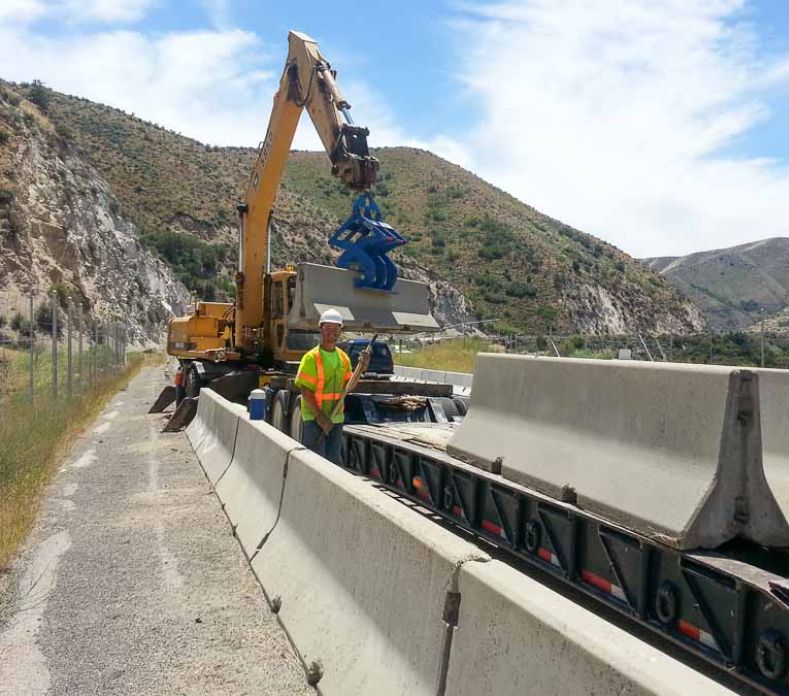 RailCO concrete barrier highway project