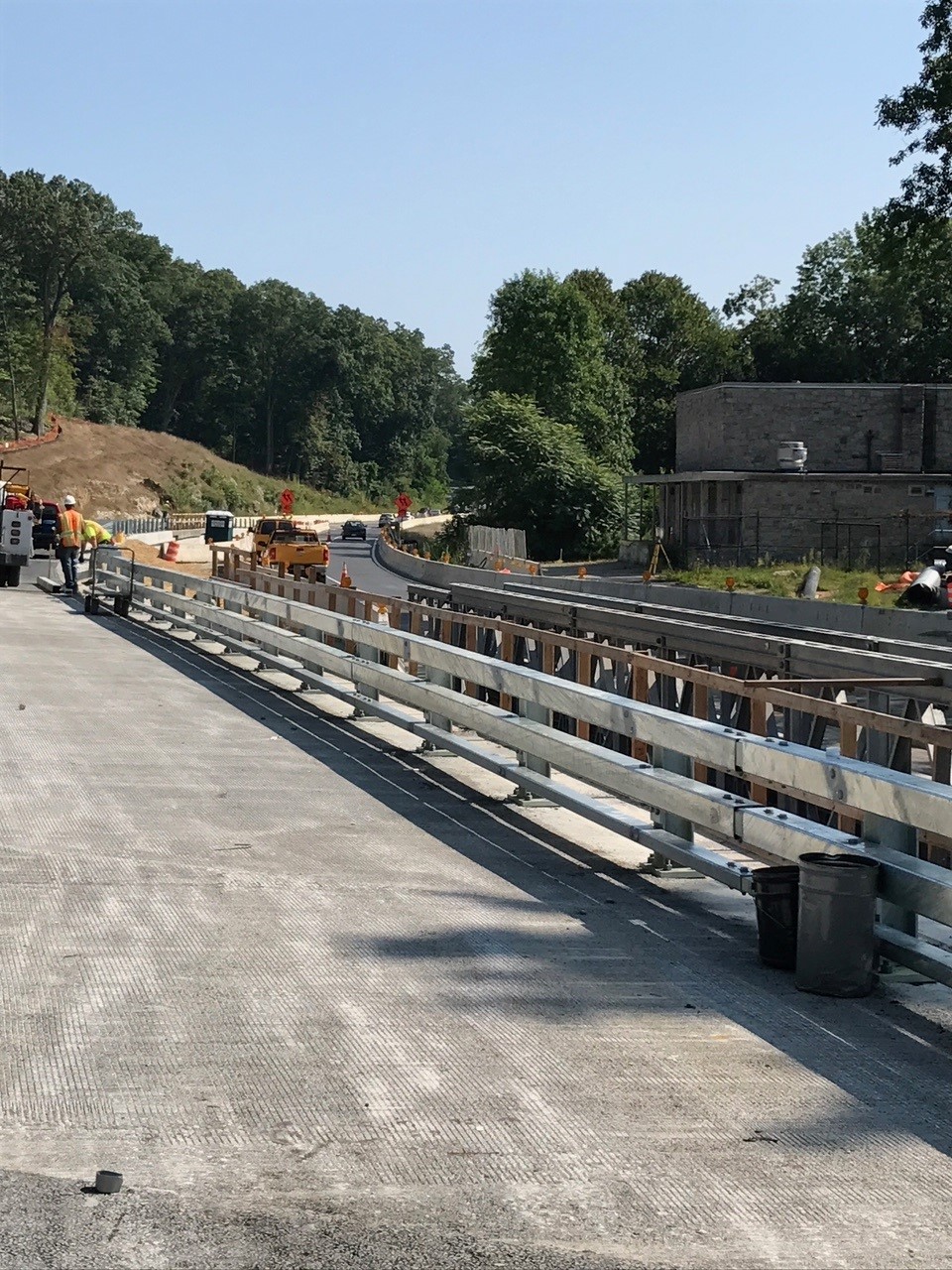 Box beam on bridge