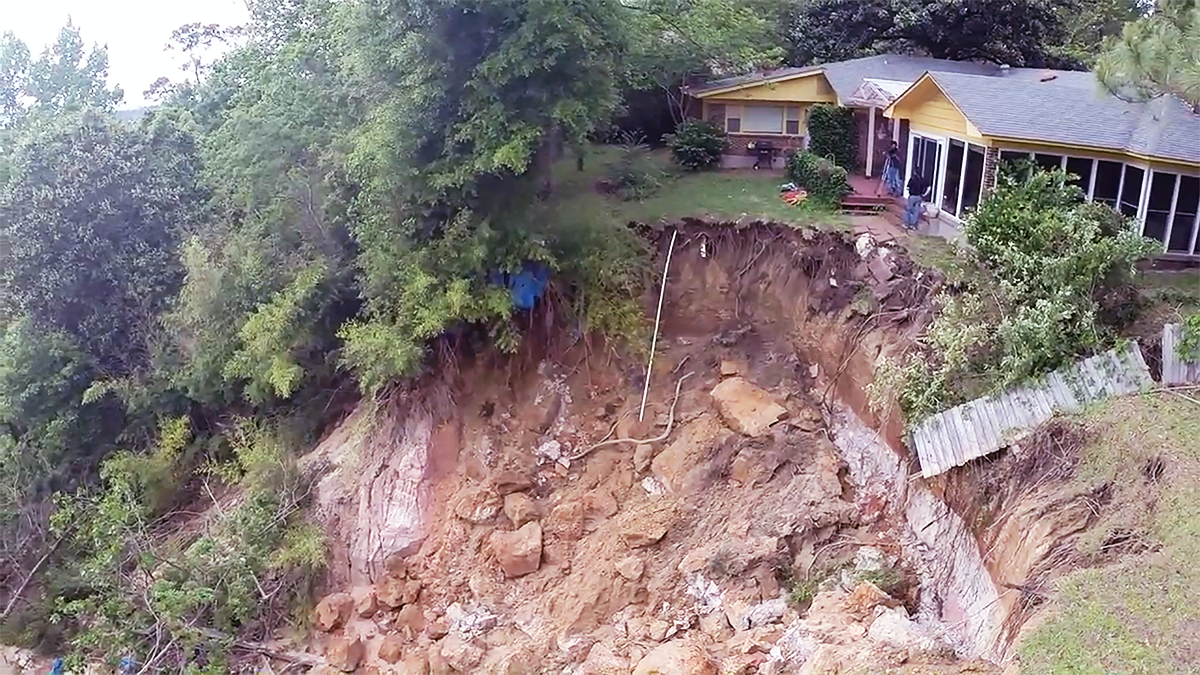 Mudslide by home.