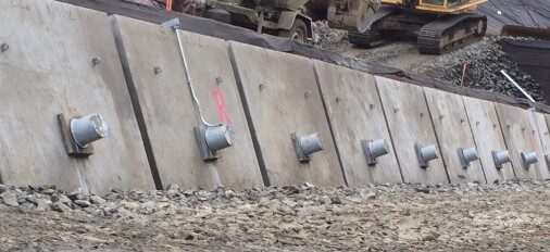 Multiple horizontal drains.