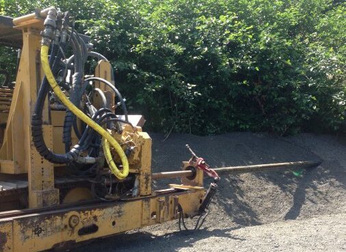 Launcher installing horizontal drain.