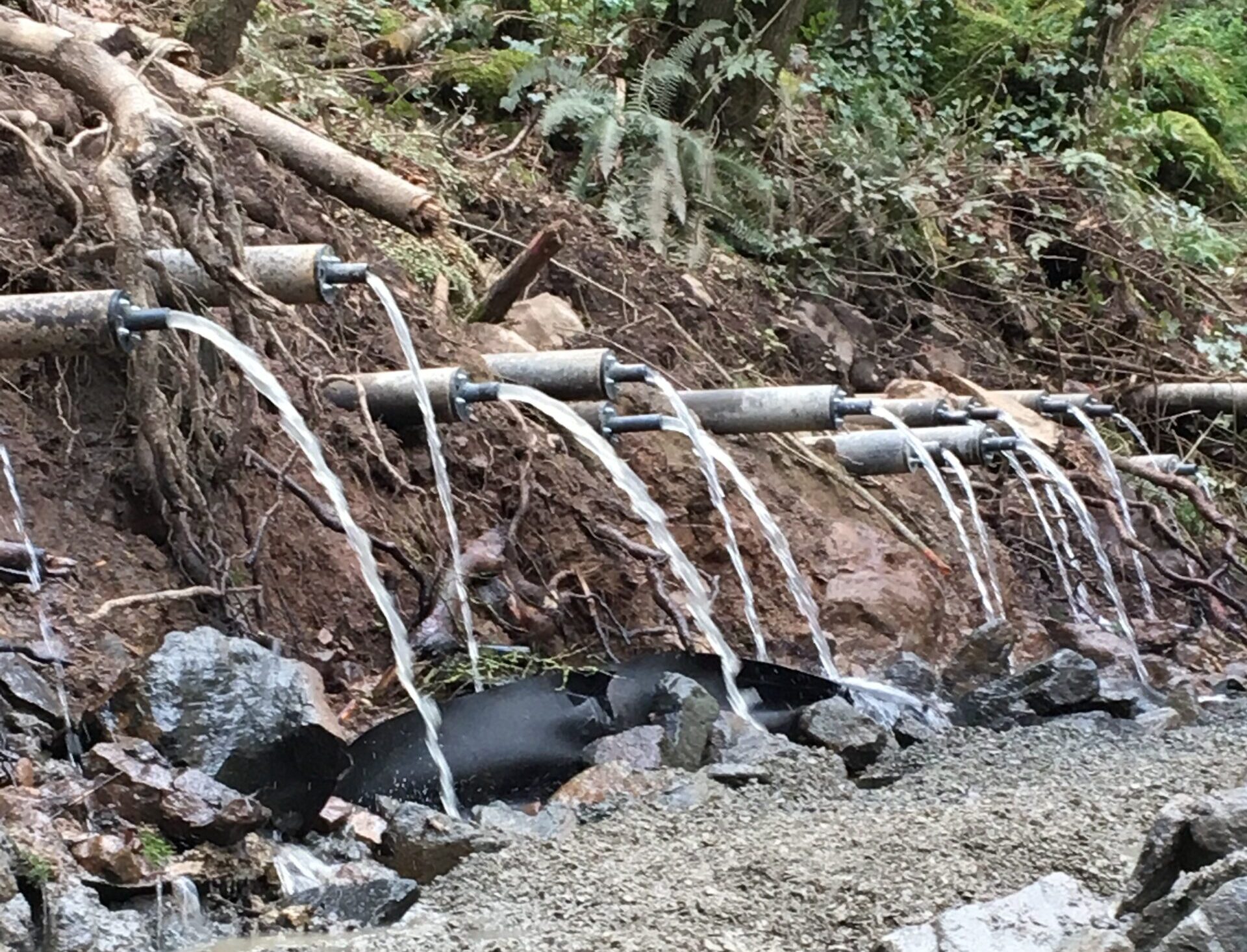 Horizontal drains.