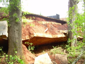 Retaining wall failure